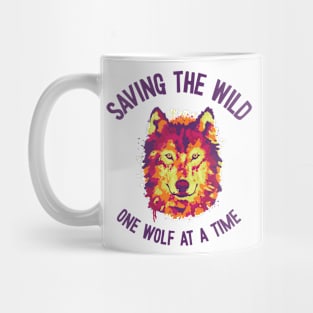 World Wildlife Day Wolf Art Wildlife Conservation Wolf Mug